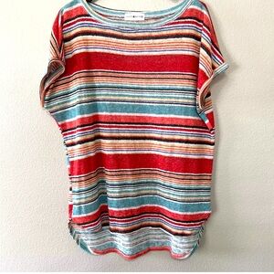 Coco and Main  women’s multicolored striped shirt size XL‎